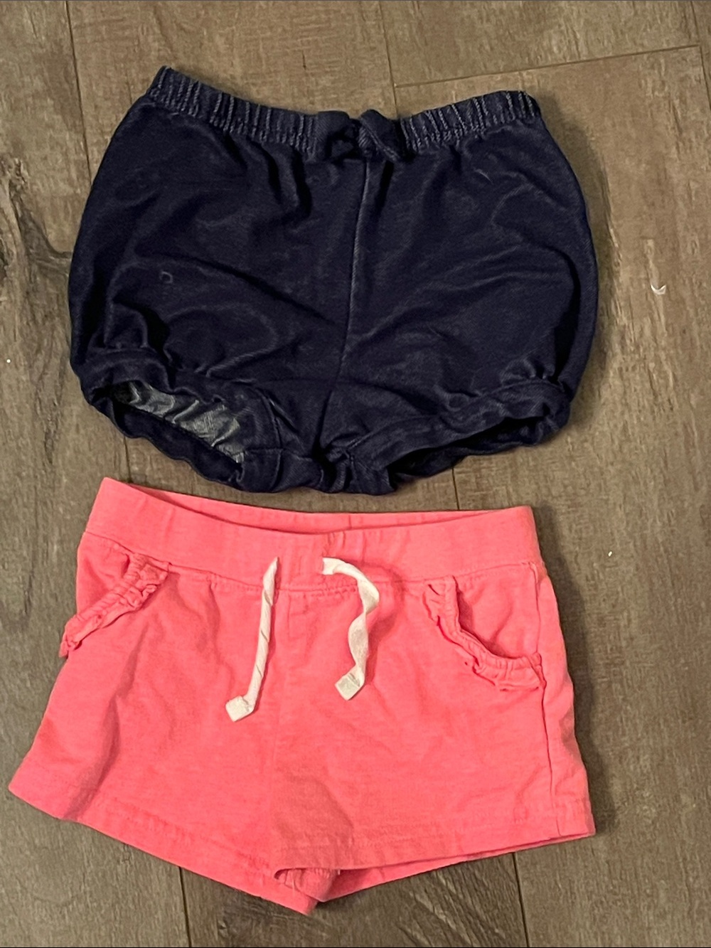 Navy and Pink Kids' Shorts Set